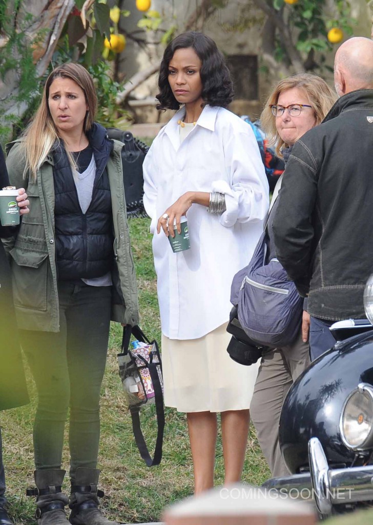 Actress Zoe Saldana spotted on the set of 'Live By Night' filming in costume Featuring: Zoe Saldana Where: Long Beach, California, United States When: 18 Jan 2016 Credit: Cousart/JFXimages/WENN.com