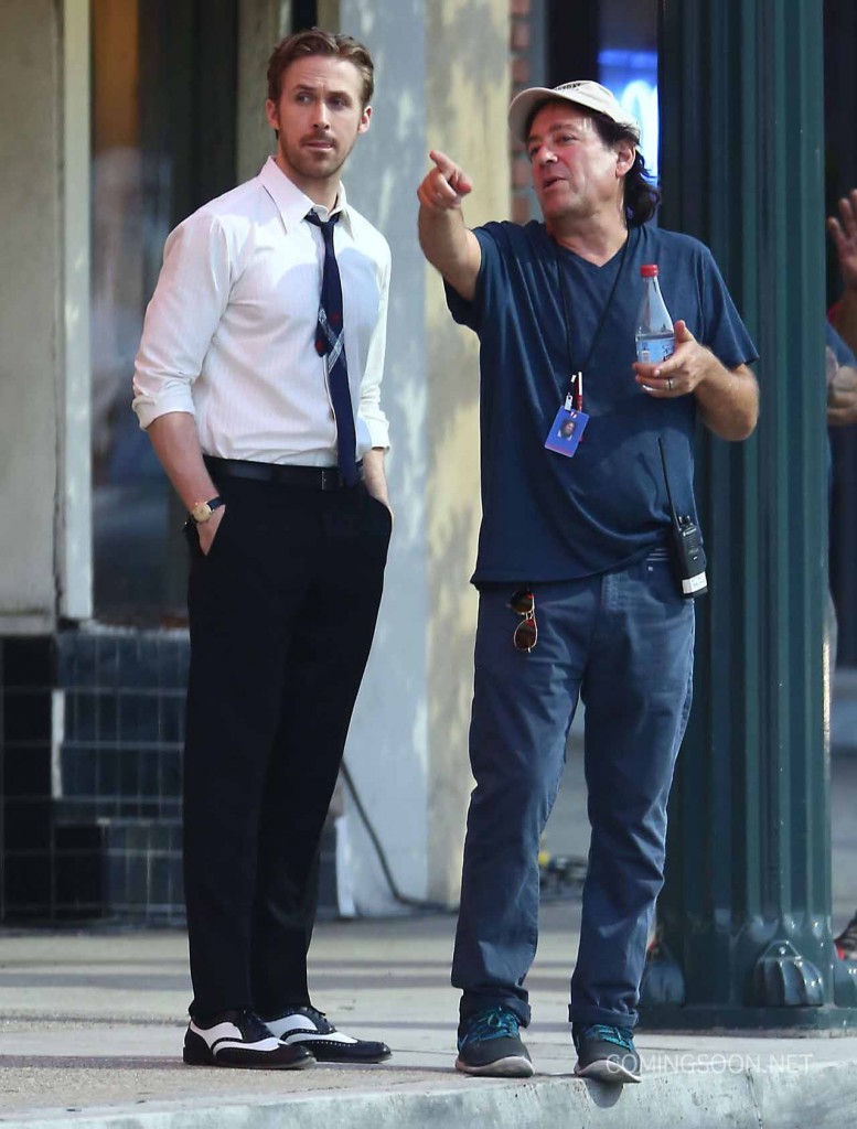 51827101 Actors Emma Stone and Ryan Gosling are seen filming scenes for the upcoming movie 'La La Land' in Los Angeles, California on August 18, 2015. Actors Emma Stone and Ryan Gosling are seen filming scenes for the upcoming movie 'La La Land' in Los Angeles, California on August 18, 2015. Pictured: Ryan Gosling FameFlynet, Inc - Beverly Hills, CA, USA - +1 (818) 307-4813